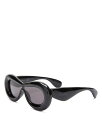 ロエベ 【送料無料】 ロエベ レディース サングラス・アイウェア アクセサリー Mask Sunglasses, 117mm Black/Gray