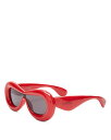 ロエベ 【送料無料】 ロエベ レディース サングラス・アイウェア アクセサリー Mask Sunglasses, 117mm Red/Gray