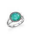 【送料無料】 イッポリスタ レディース リング アクセサリー Sterling Silver Stella Mini Lollipop Ring in Turquoise Doublet with Diamonds Aqua/Silver