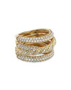 【送料無料】 デイビット・ユーマン レディース リング アクセサリー Paveflex Four Row Ring in 18K Yellow Gold with Diamonds Gold