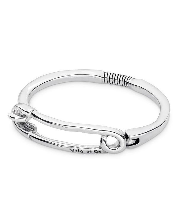 【送料無料】 ウノデフィフティ レディース ブレスレット・バングル・アンクレット アクセサリー Infinite Safety Pin Bangle Bracelet Silver