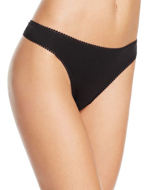  オンゴッサメール レディース パンツ アンダーウェア Cabana Cotton Blend Stretch Hip G-String Black