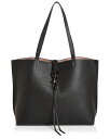 【送料無料】 レベッカミンコフ レディース トートバッグ バッグ Megan Large Leather Tote Black/Black(4)