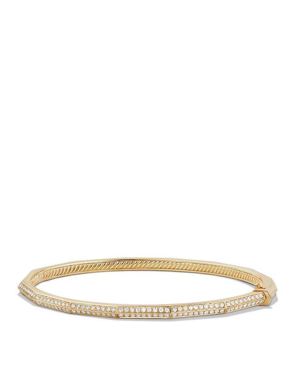 yz fCrbgE[} fB[X uXbgEoOEANbg ANZT[ Stax Faceted Bracelet with Diamonds in 18K Gold White/Gold