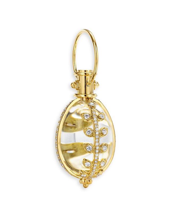 yz ev Zg NA fB[X lbNXE`[J[Ey_ggbv ANZT[ 18K Yellow Gold CL Crystal & Diamond Amulet Pendant Gold