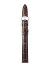 yz ~bVF fB[X rv ANZT[ Alligator Watch Strap, 14mm Chocolate Brown