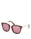 【送料無料】 トム・フォード レディース サングラス・アイウェア アクセサリー Women's Philippa Square Sunglasses, 68mm Havana/Purple Solid