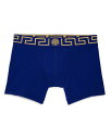 【送料無料】 ヴェルサーチ メンズ ボクサーパンツ アンダーウェア Logo Boxer Briefs Bluette/Gold