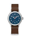 【送料無料】 ブロバ レディース 腕時計 アクセサリー A-11 Military Watch, 37mm Blue/Brown その1