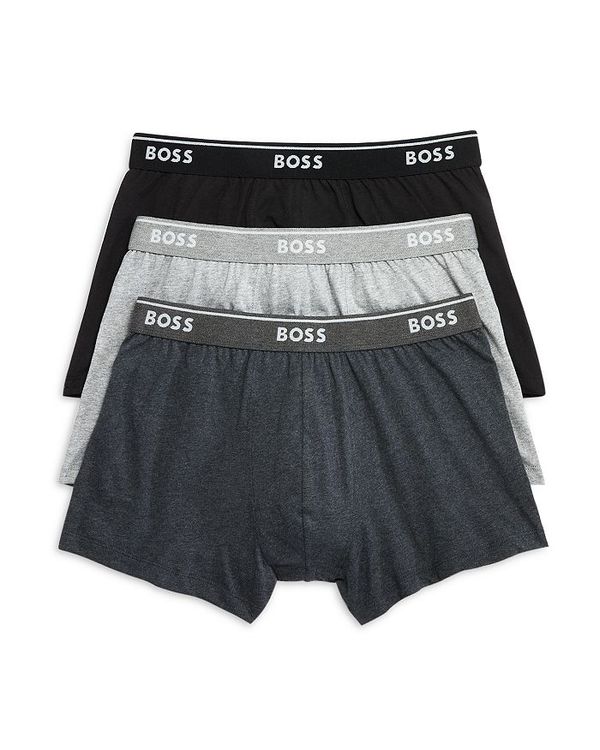 【送料無料】 ボス メンズ ボクサーパンツ アンダーウェア Classic Cotton Trunks Pack of 3 Light Gray/Gray/Black