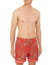 【送料無料】 オールバー ブラウン メンズ ハーフパンツ・ショーツ 水着 Bulldog Solo Fantasy Floral Print Swim Trunks Vermillion