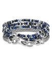 【送料無料】 ジョン・ハーディー メンズ ブレスレット・バングル・アンクレット アクセサリー Men's Sterling Silver Classic Chain Multi Stone Transformable Wrap Bracelet Silver/Blue