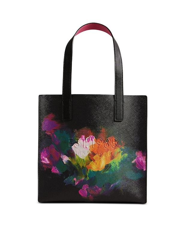 【送料無料】 テッドベーカー レディース トートバッグ バッグ Paticon Paint Brush Printed Small Icon Tote Black