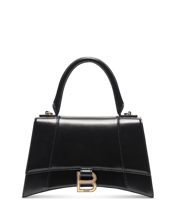 ハンドバッグ 【送料無料】 バレンシアガ レディース ハンドバッグ バッグ Hourglass Small Top Handle Bag Black/Gold