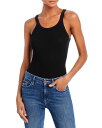 【送料無料】 リダン レディース タンクトップ トップス Ribbed Cotton Tank Black