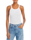 【送料無料】 リダン レディース タンクトップ トップス Ribbed Cotton Tank Optic White