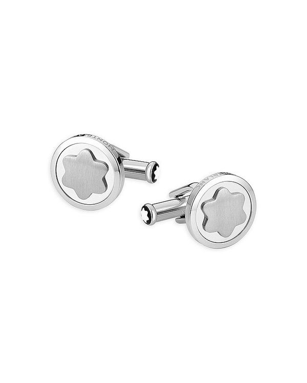 Montblanc カフス 【送料無料】 モンブラン メンズ カフスボタン アクセサリー Snowcap Stainless Steel Cufflinks Steel