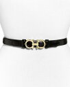 【送料無料】 サルヴァトーレ フェラガモ レディース ボディバッグ・ウエストポーチ バッグ Women's Gancini Slim Leather Belt Black/Gold