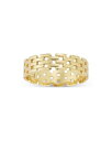 yz [ & hE fB[X O ANZT[ 14K Yellow Gold Link Band Ring - 100% Exclusive Gold
