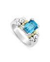 【送料無料】 ラゴス レディース リング アクセサリー Sterling Silver & 18K Yellow Gold Glacier Blue Topaz Ring Blue