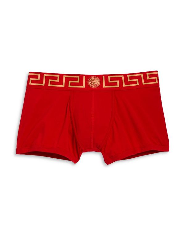 versace 【送料無料】 ヴェルサーチ メンズ ボクサーパンツ アンダーウェア Low Rise Logo Trunks Red/Gold