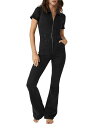 【送料無料】 フリーピープル レディース ジャンプスーツ トップス Jayde Denim Flared Leg Jumpsuit in Black Mamba Black Mamba