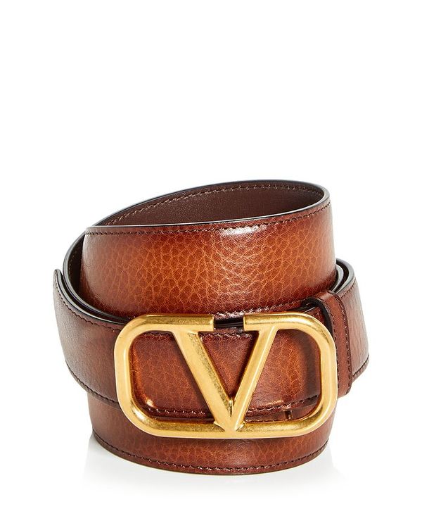 ̵ ƥ  ٥ ꡼ Men's Logo Buckle Leather Belt Tan