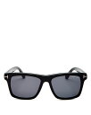 【送料無料】 トム・フォード メンズ サングラス・アイウェア アクセサリー Men's Buckley Square Sunglasses, 56mm Blac...