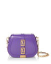 【送料無料】 ヴェルサーチ レディース ショルダーバッグ バッグ Greca Goddess Medium Leather Shoulder Bag Dark Orchid/Versace Gold