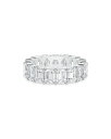 【送料無料】 フォーエバーマーク レディース リング アクセサリー Emerald Cut Eternity Band Ring in Platinum, 6.00 ct.t.w. White