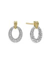 【送料無料】 ラゴス レディース ピアス・イヤリング アクセサリー Sterling Silver & 18K Gold Caviar Lux Diamond ...
