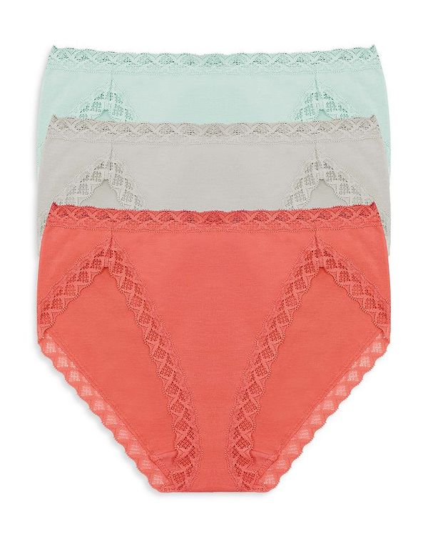 【送料無料】 ナトリ レディース パンツ アンダーウェア Bliss French Cut Bikinis, Set of 3 Mint/Dusk/Pink