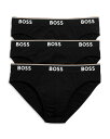 【送料無料】 ボス メンズ ブリーフパンツ アンダーウェア Power Cotton Blend Briefs, Pack of 3 Black