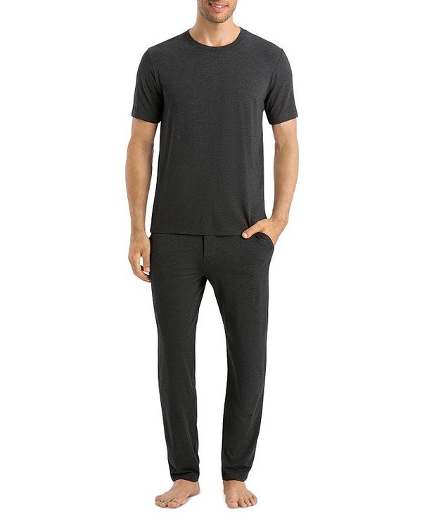 【送料無料】 ハンロ メンズ カジュアルパンツ ボトムス Regular Fit Drawstring Pants Stone Melange