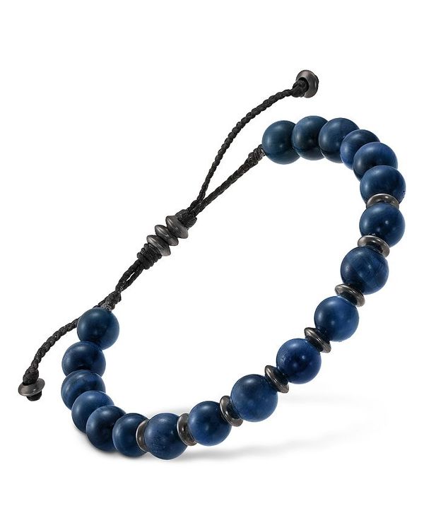 【送料無料】 リンクアップ メンズ ブレスレット・バングル・アンクレット アクセサリー Blue Tigers Eye Beaded Bracelet Blue