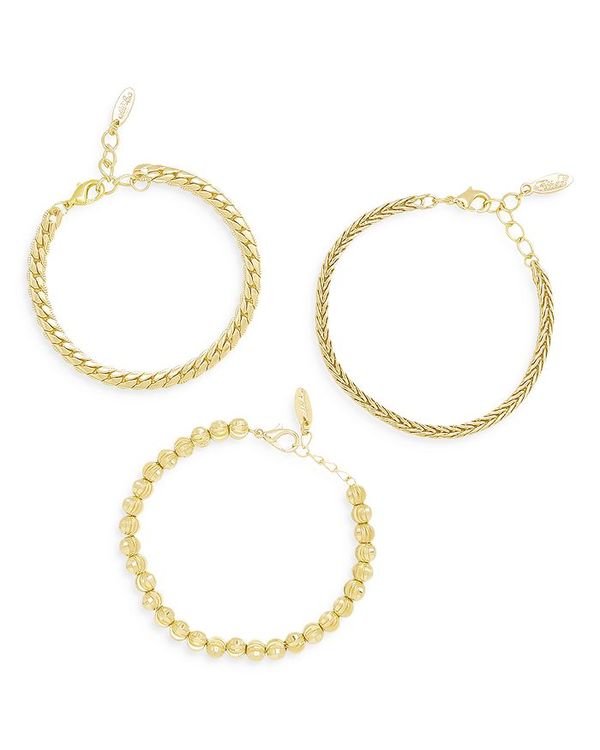 エティカ レディース アクセサリー ブレスレット・バングル・アンクレット Ettika Classical Bracelets in 18K Gold Plate Set of 3 Gold ゴールド