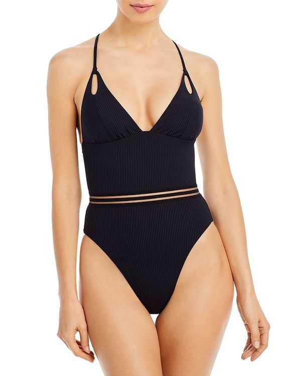 【送料無料】 イザベラローズ レディース 上下セット 水着 Queensland Ribbed One Piece Swimsuit Black