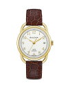 【送料無料】 ブロバ レディース 腕時計 アクセサリー Joseph Bulova Watch, 34mm White/Brown