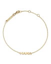 yz ]C`bR fB[X uXbgEoOEANbg ANZT[ 14K Yellow Gold Tiny Capital Letter Mama Bracelet Gold