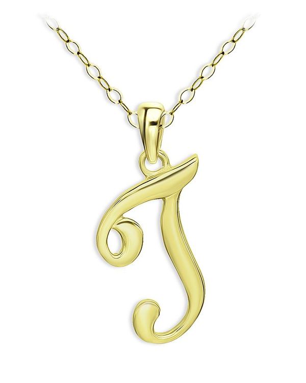 yz ANA fB[X lbNXE`[J[Ey_ggbv ANZT[ Polished Script Initial Pendant Necklace in 18K Gold-Plated Sterling Silver, 15.5