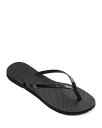 ハワイアナス 【送料無料】 ハワイアナス レディース サンダル シューズ Women's You Metallic Slim Flip-Flops Black