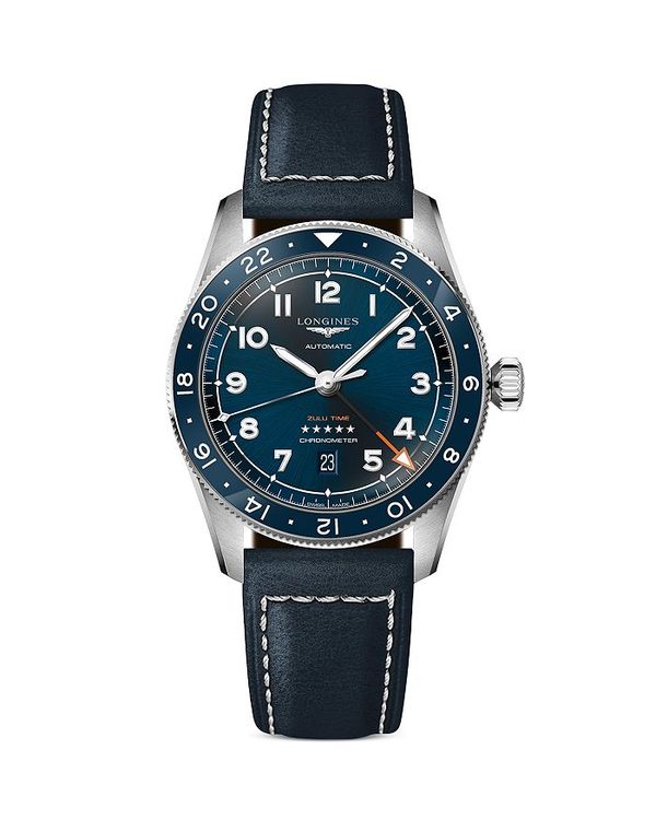 ロンジン 【送料無料】 ロンジン レディース 腕時計 アクセサリー Spirit Zulu Time GMT Chronometer, 42mm Blue