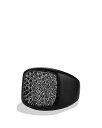 【送料無料】 デイビット・ユーマン レディース リング アクセサリー Pave Signet Ring with Black Diamonds TBD