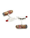 【送料無料】 リンクアップ メンズ カフスボタン アクセサリー Cigar & Match Cufflinks Brown