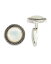 【送料無料】 リンクアップ メンズ カフスボタン アクセサリー Antique Rim Mother Of Pearl Cufflinks Silver