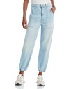 【送料無料】 マザー レディース デニムパンツ ジーンズ ボトムス The Wrapper Patch Springy Cotton Blend High Rise Straight Leg Jeans in Chill Pill Chill Pill