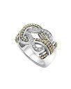 【送料無料】 ラゴス レディース リング アクセサリー LAGOS Sterling Silver and 18K Gold Newport Diamond Ring Silver/Gold
