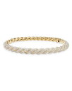 【送料無料】 デイビット・ユーマン レディース ブレスレット・バングル・アンクレット アクセサリー Stax Twist Bracelet with Diamonds in 18K Yellow Gold White/Gold