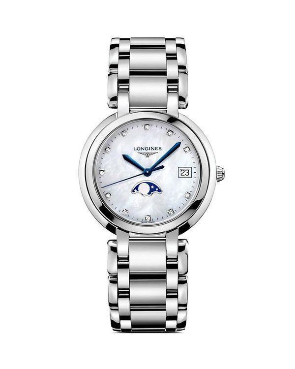 ロンジン 【送料無料】 ロンジン レディース 腕時計 アクセサリー PrimaLuna Watch, 34mm Blue/Silver