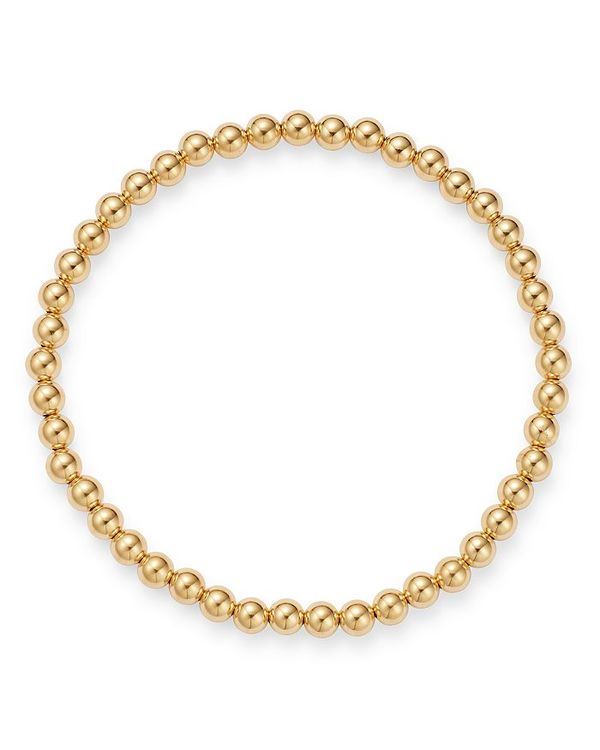 yz ]Gt fB[X uXbgEoOEANbg ANZT[ 14K Yellow Gold Beaded Stretch Bracelet Gold